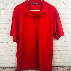 Port Authority red polo style shirt L
